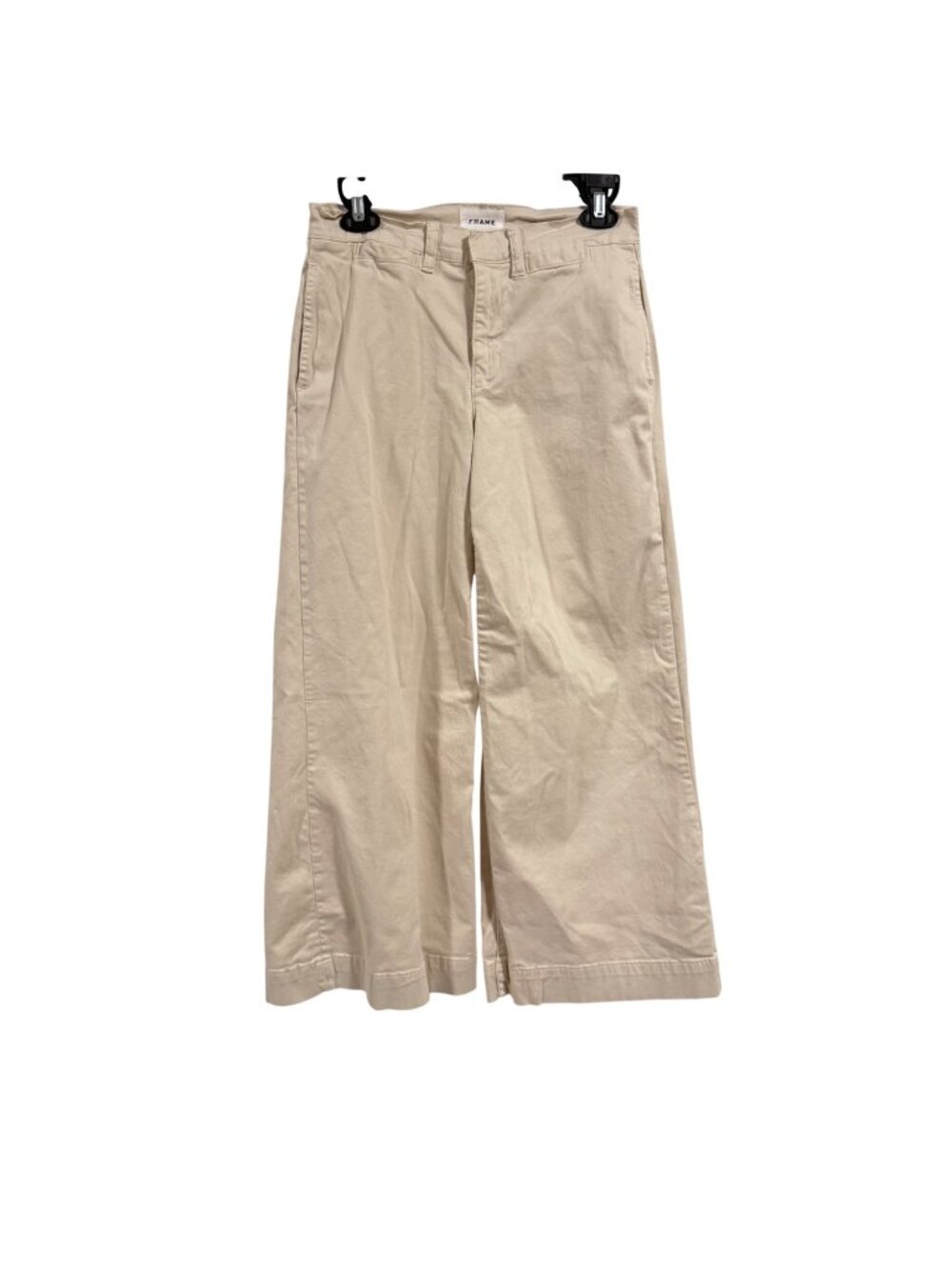 FRAME Le Pixie Wide Leg Tomboy Trouser Pant in Bone Size 27